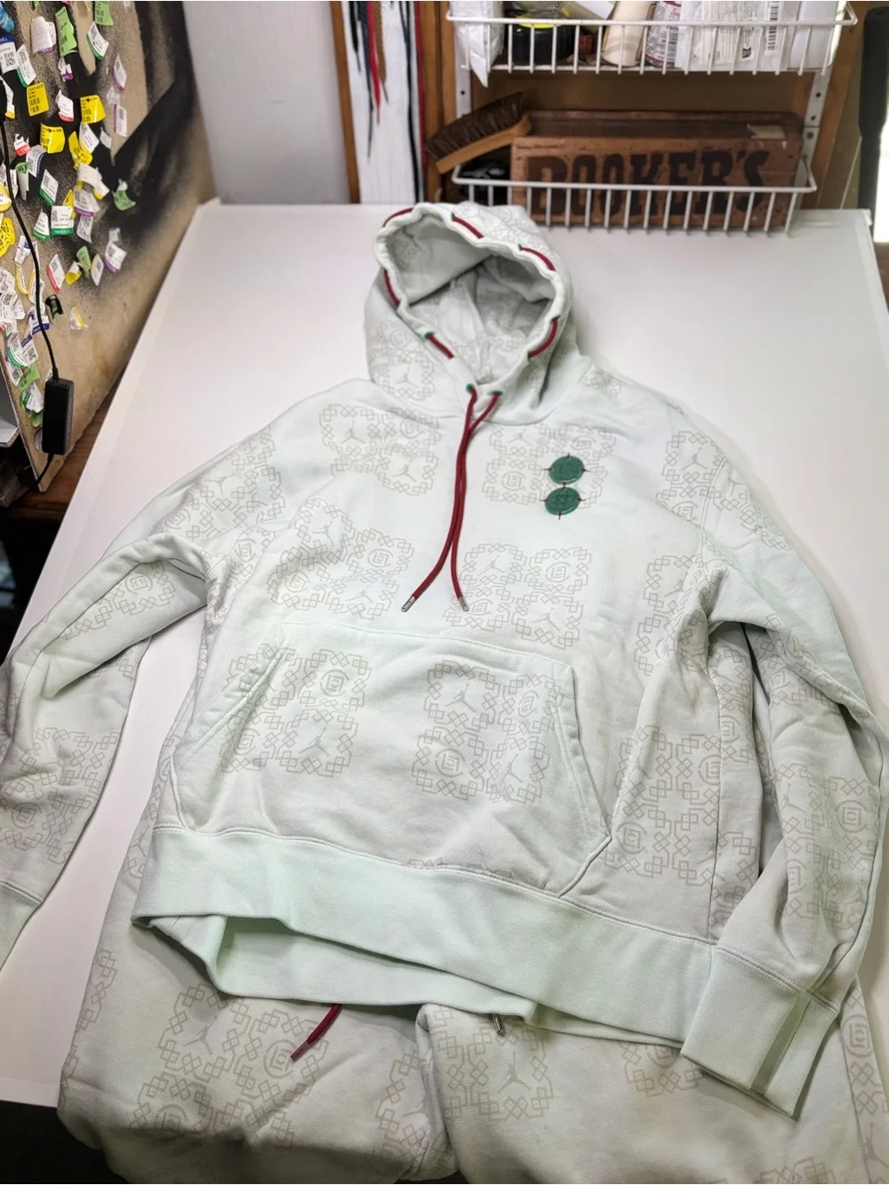 Air Jordan x CLOT Jade Fleece Sweatsuit Set Barely Green Men’s XL